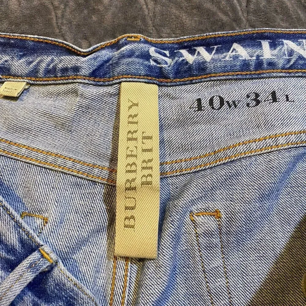 BURBERRY BRIT Men's Steadman SLIM Denim Jeans Button Fly 40
